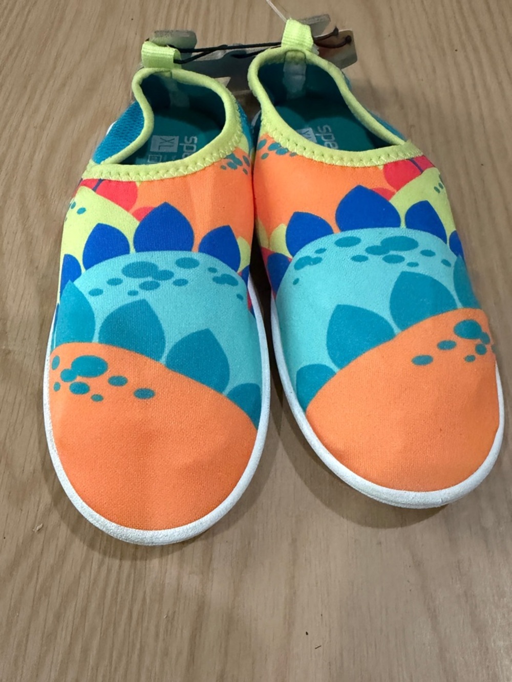Speedo Kids Water Shoes – Bright Orange & Teal Floral Splash